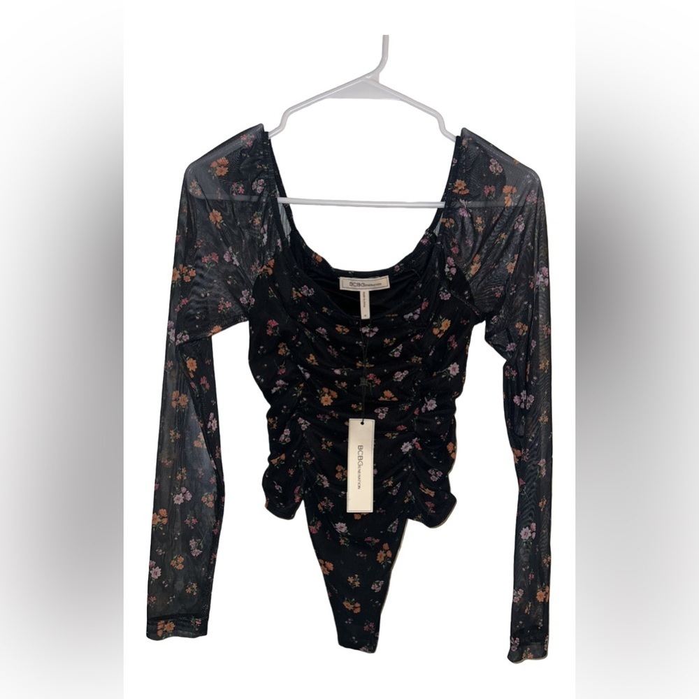BCBGeneration Women’s Floral Print Bodysuit - Size XS - Picture 2 of 2
